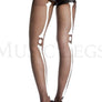 Skeleton print sheer pantyhose