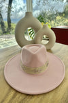 Structured wide brim Fedora with Embellishment