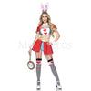 Rabbit Wonderland 5 Pc Short Sleeve Crop Multicolor Halloween Costume Size M/L