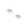 DIONA J TWO TONE MAMA BEAR DANGLE EARRING WS/RG B17-094-173647