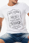 Best Father all The Time, Father's Day Graphic Tee Round Neck Statment T-Shirt for Men