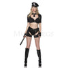 Sexy Police Sergeant 11 PC Plunge Neck Buckle Crop Top Costume Set Size S/M