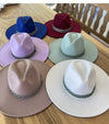 Wide brim panama hat in vegan felt