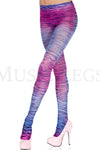 Multicolor zebra print pantyhose.