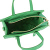 DIONA J WOMEN'S SMOOTH DESIGN TOP HANDLE CROSSBODY BAG COLOR GREEN