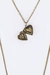 Double Heart Lockets Necklace Set