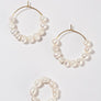 Natural pearl hoop ring and earring set