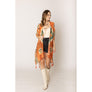 DIONA J AZTEC PRINT KIMONO CARDIGAN ONE SIZE COLOR RED