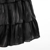Black Costume Dress for Adults, Dark Gothic Dress with Belt, Perfect for Halloween Costume, Cosplay, and Birthday Party