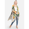 DIONA J MIXED PATCHWORK PATTERN LONG KIMONO ONE SIZE MULTICOLOR