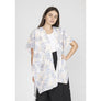 DIONA J FASHION LEAF PRINT KIMONO ONE SIZE COLOR BEIGE
