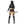 Naughty Arresting Police 7 Pc Zip Up Collar Crop Black Cosplay Costume Size M/L