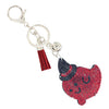 Halloween Rhinestone Ghost Tassel Key Chain