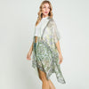 DIONA J PAISLEY FLOWER PRINT KIMONO CARDIGAN ONE SIZE COLOR LEMON