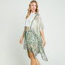 DIONA J PAISLEY FLOWER PRINT KIMONO CARDIGAN ONE SIZE COLOR LEMON
