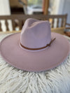 Structured wide brim panama hat in vegan felt With