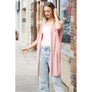 DIONA J STYLISH FASHIONABLE SOLID KIMONO CARDIGAN ONE SIZE COLOR PINK