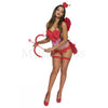 Cupid Lover 5 Pc Women's Red Pink Halloween Love Cosplay Costume Set Size S/M