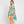 DIONA J HAND DRAWN WATERCOLOR TROPICAL LEAVES KIMONO ONE SIZE COLOR YELLOW