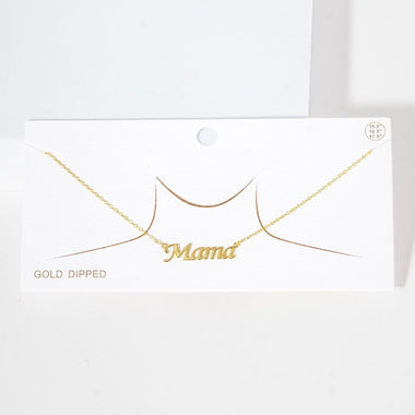 GOLD DIPPED MAMA METAL NECKLACE GOLD
