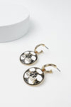 SPORTS BALL ENAMEL HOOP EARRING