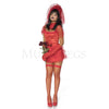 Beatle Bride 4 Pc Red Dress Women’s Halloween Cosplay Costume Set Size S/M