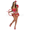 Cupid Lover 5 Pc Women's Red Pink Halloween Love Cosplay Costume Set Size XL