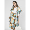 DIONA J FASHION MULTI PRINT KIMONO ONE SIZE COLOR BLUE