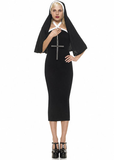 Music Legs Nun Outfit Includes Habit and Cross