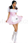 Peasant dress with lace up bodice and apron