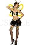 Halter top with fishnet ruffle skirt