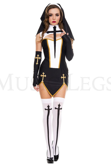 Music Legs Bad Habit Nun Costume