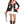 Gold trim coat with white collared dress