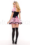 The Pink Couture Queen of Hearts costume is a three piece set that