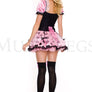 The Pink Couture Queen of Hearts costume is a three piece set that