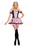 The Pink Couture Queen of Hearts costume is a three piece set that