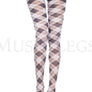 Multi color argyle pantyhose