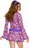 Floral gogo dress with flared bell sleeves