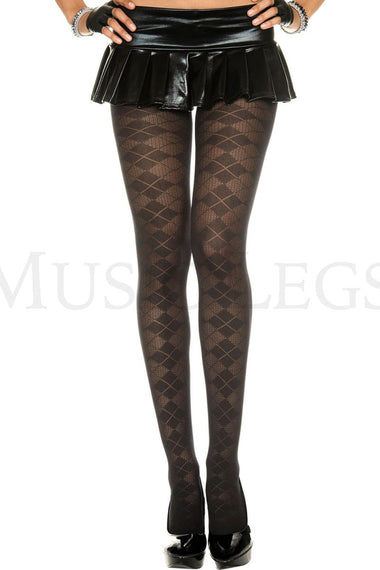 Argyle design pantyhose
