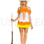 2 pc. halter candy corn dress Includes:hat