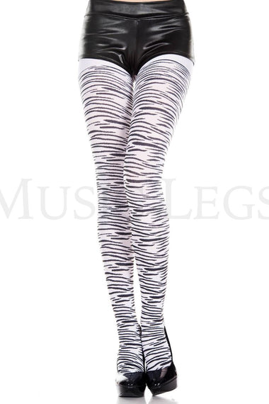 Zebra design tights