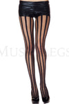 Vertical striped pantyhose
