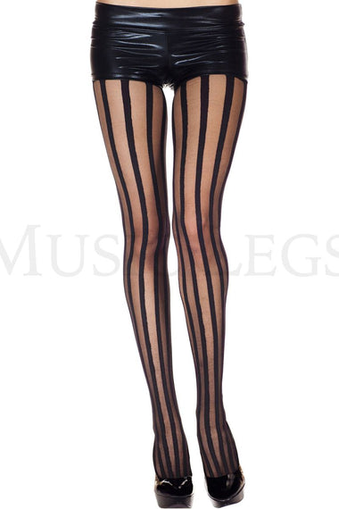 Vertical striped pantyhose