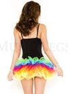 Stretch cami with attached rainbow tutu