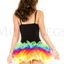 Stretch cami with attached rainbow tutu