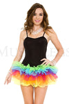 Stretch cami with attached rainbow tutu