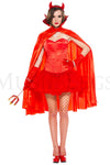 Devil’s cape with sparkly sequin stay up collar