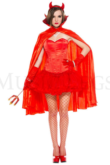 Devil’s cape with sparkly sequin stay up collar