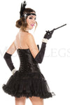3 pc. Flapper Accessory Kit Includes: Sequin headband with feather, cigarette holder, and gloves ACCESSORY