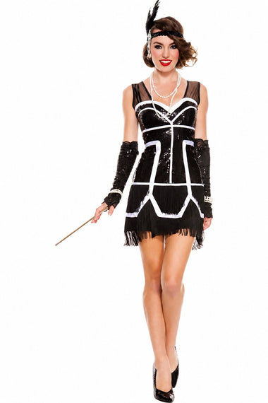 Music Legs 1920S Flapper Fever Costume